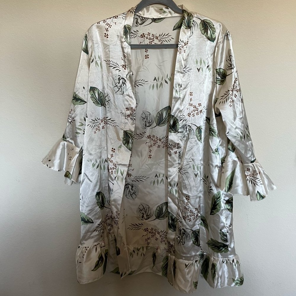 Plant Satin Robe